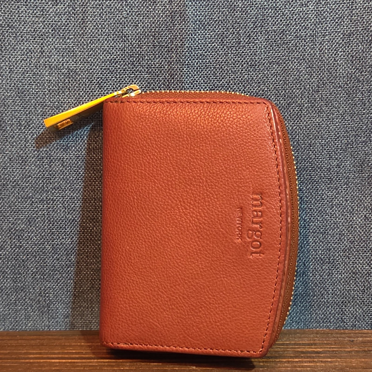 Margot New York Gina Compact Wallet Brandy Leather Boho