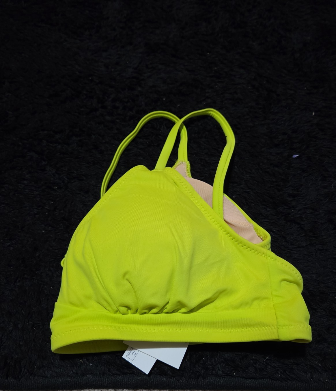 Amazon Essentials Bikini Top M Lime Green UPF 50+ Bralette Swimwear NWT Summer
