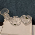 Forever Crystal 3pc Vanity Set | 24% Lead Crystal Zajecar Yugoslavia NEW IN BOX