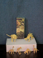 Dinosaur Excavation Kit & Skeleton Figure Set | Sealed Dig Block + 7 Toy Figures