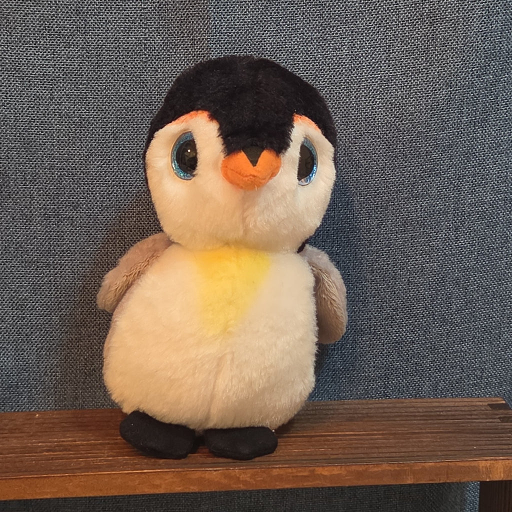Ty Pongo Penguin Plush Beanie 6" Big Blue Eyes Y2K