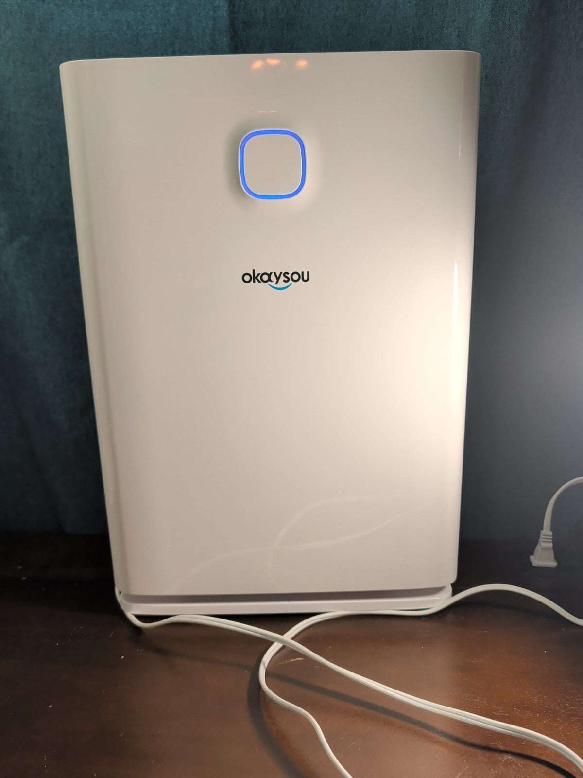 Okaysou AirMax 10L Pro Air Purifier HEPA 5-Stage 1000sq ft Room White Working