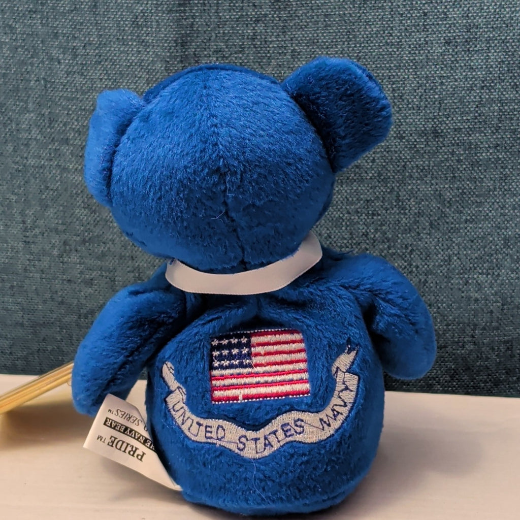 Tagged DOD Bear  Patriotic Plush Pride US Navy Bear 9" Vintage 1999 Military