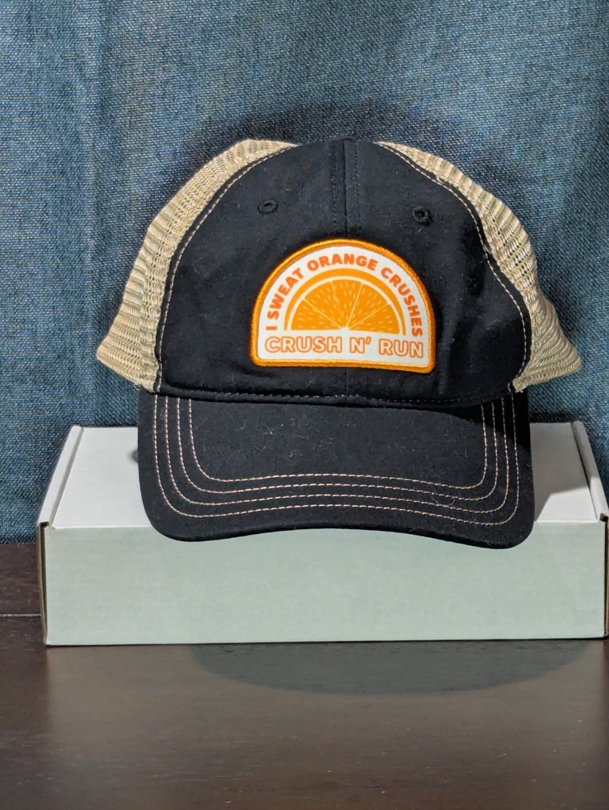 Waterman's Crush N Run Trucker Hat I Sweat Orange Crushes Virginia Beach