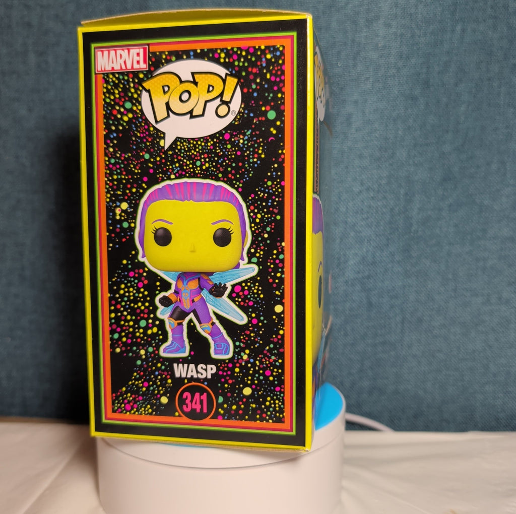 Funko Pop Marvel Infinity Saga Blacklight Wasp 341 Target Exclusive in Protector