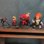 Disney Infinity 1.0 Incredibles 4 Figure Lot Syndrome Dash PVC Loose