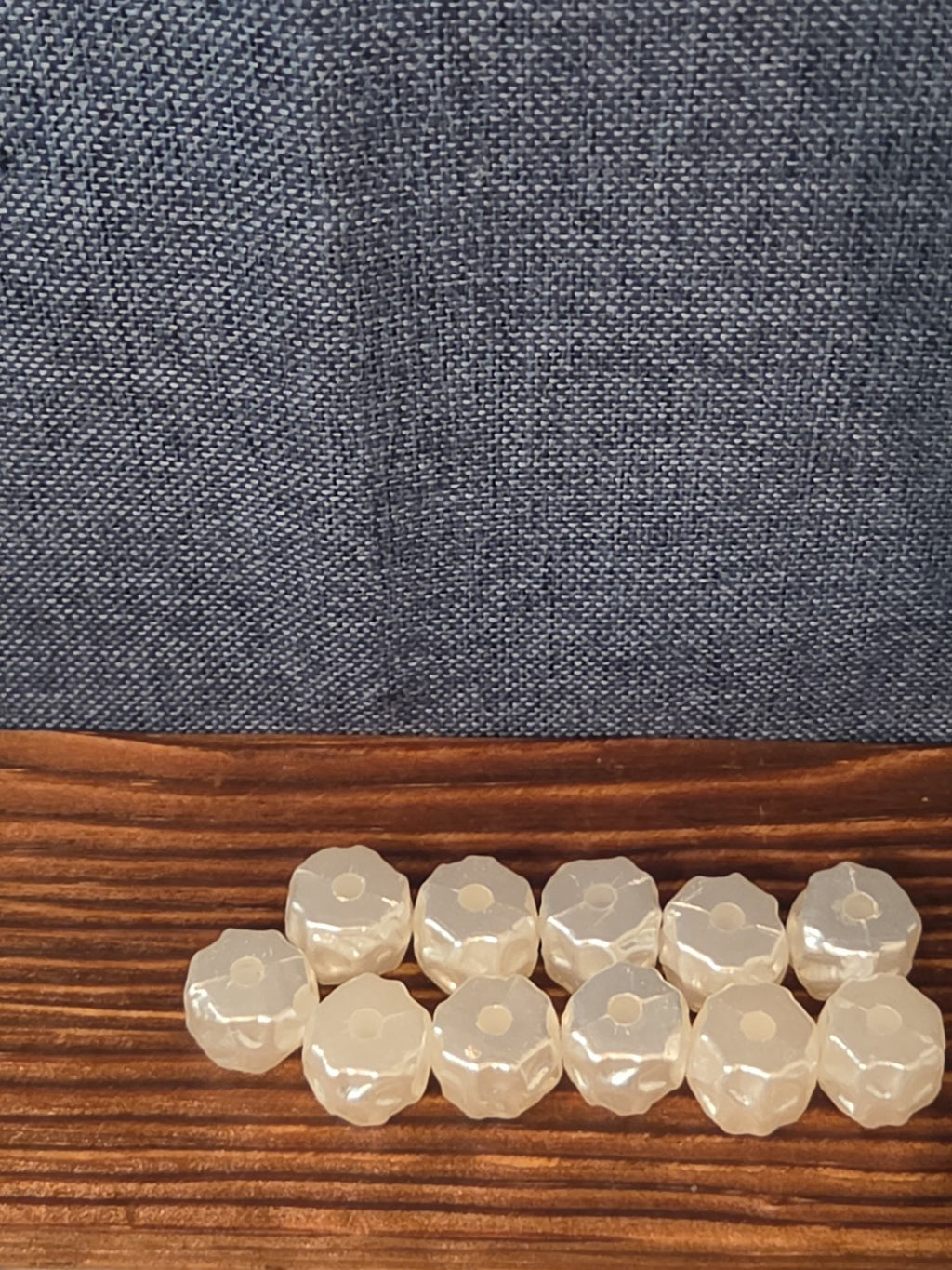 Chunky White Faux Pearl Beads 11pc Craft