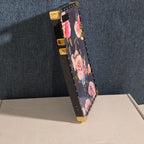 Luxury Trunk Rose Phone Case Gold Rivet Retro Cover