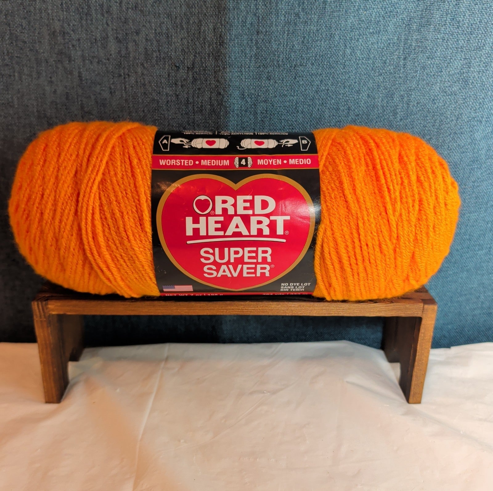 Red Heart Super Saver Pumpkin Orange Acrylic Yarn Cozy Fall NWT E300