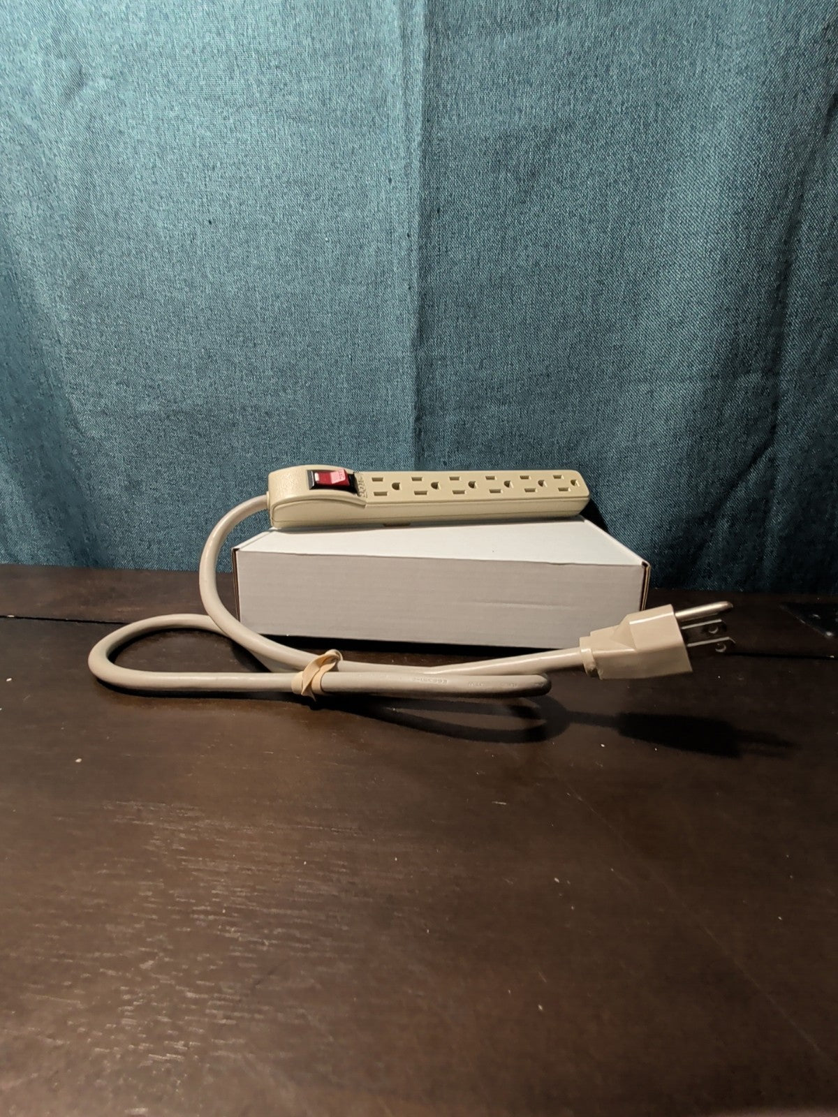 6-Outlet Power Strip Surge Protector 4 Ft Cord 15A Circuit Breaker Switch White