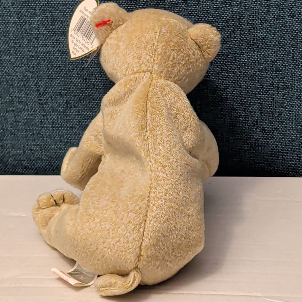 TY Beanie Baby ALMOND Beige Bear 1999 | MWMT Mint Tags | Retired Rare 7" Toy