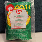 Ty Teenie Beanie Baby Spike the Rhinoceros #11 McDonald’s 2000 Sealed New Retire