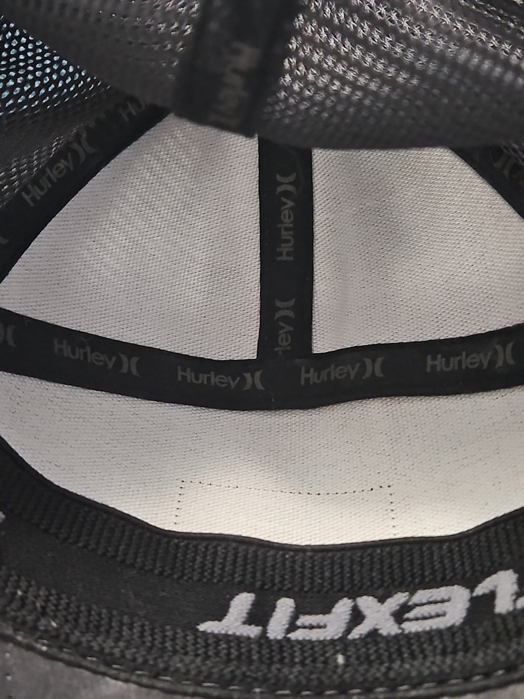 Hurley Flex-Fit Mission Trucker Hat Cap Size L/XL Gray Mesh Performance Surf