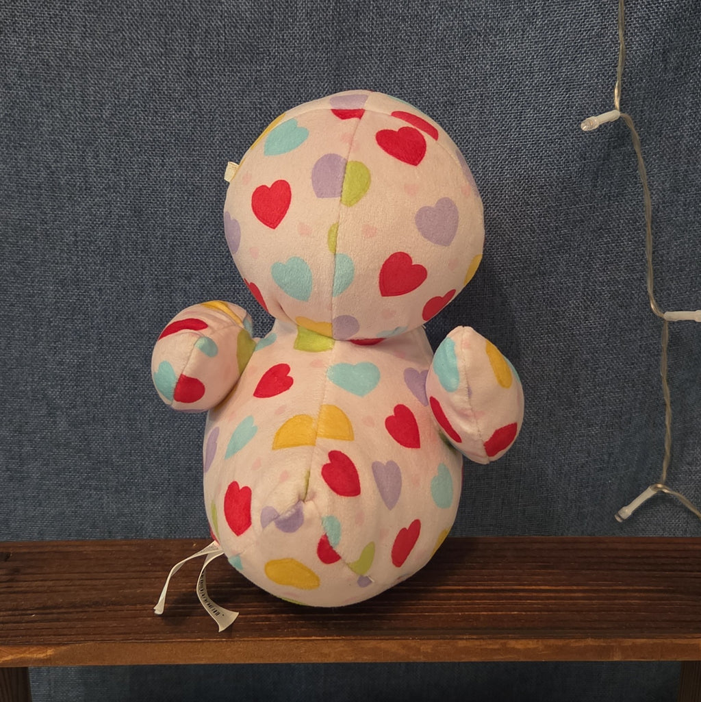 Way To Celebrate Duck Plush Heart Print Pastel Kawaii
