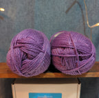 Herrschners Afghan Yarn 2 Ply Grape Purple Acrylic 2 Skein Lot