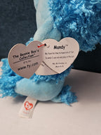 Retired Ty Beanie Boos Mandy Blue Poodle Plush 10" Medium Buddy |  Sparkle Eyes