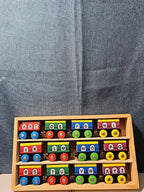 Wooden Magnetic Train Set 13 pc | Alphabet Letters A-Z & Numbers 0-10