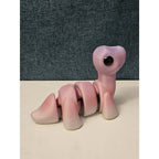 Mini Articulated Brontosaurus Fidget Toy | 3D Printed Dinosaur | Pink Purple