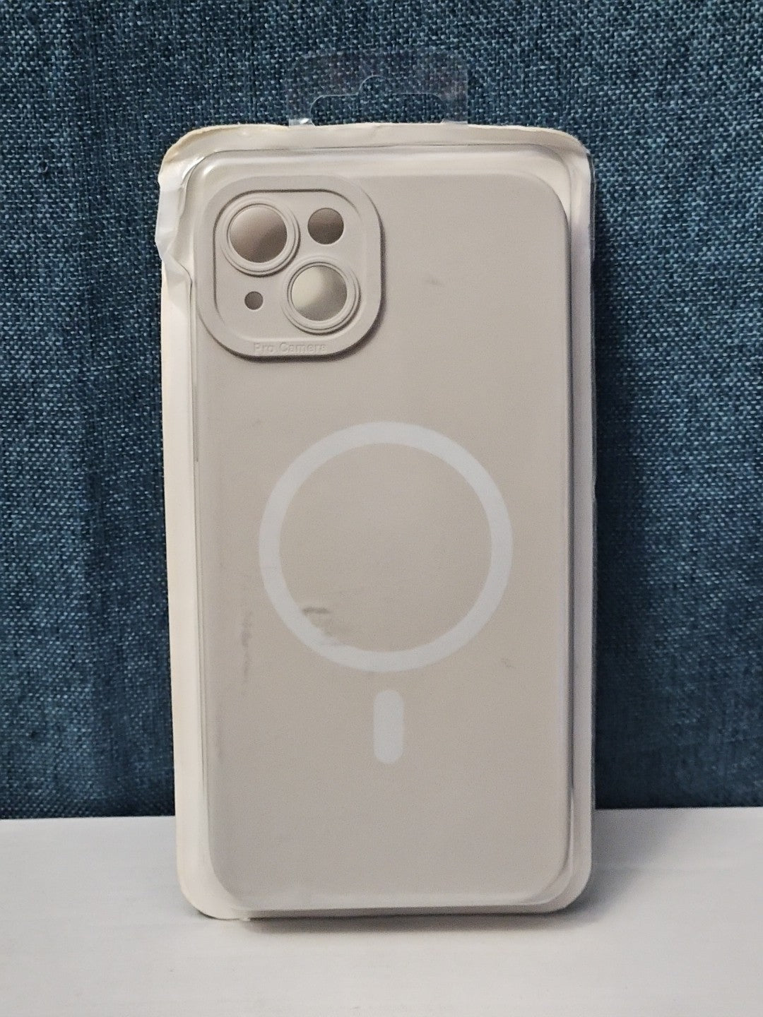 iPhone 14 Plus Case MagSafe Magnetic | Stone Beige Silicone | New