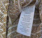 Michael Kors Blouse Gold Chain Link Print Wrap V-Neck Stretch Top L Gently Used