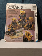 McCall's 6036 Rosenbears Family Pattern 767 1992 Stuffed Bear Clothes UNCUT