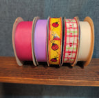 Offray Ribbon Lot 5 Ladybug Cherry Solid Spring Craft Destash