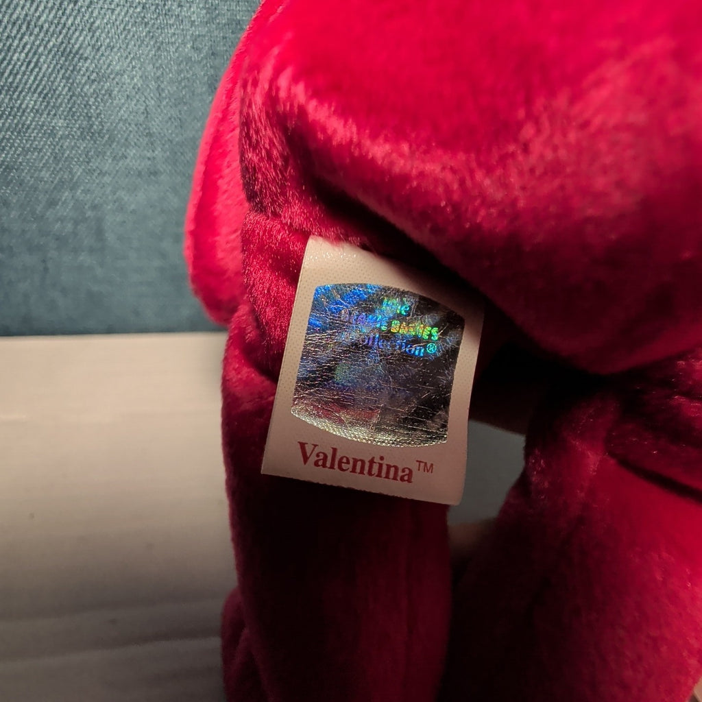 Valentina Ty Beanie Baby 1998 Retired Valentine Bear with Tag Protector Vintage