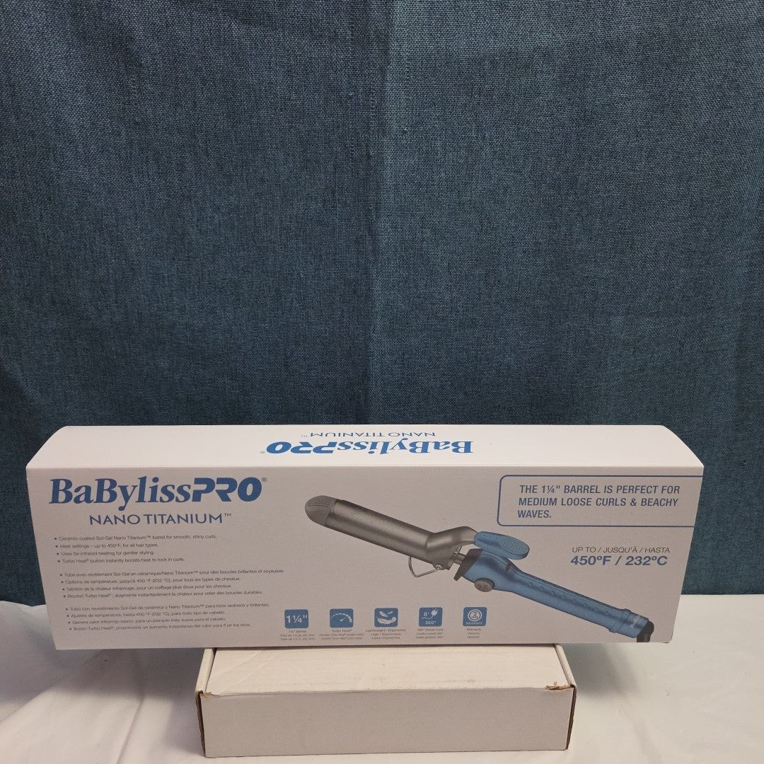 BaBylissPRO Nano Titanium 1.25" Curling Iron BNT125S New Open Box Professional