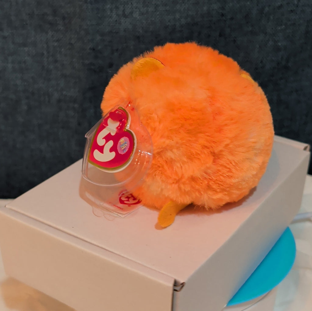 Ty Puffies Coconut The Monkey Plush Toy Orange 3" Glitter Eyes 2021 MWMT