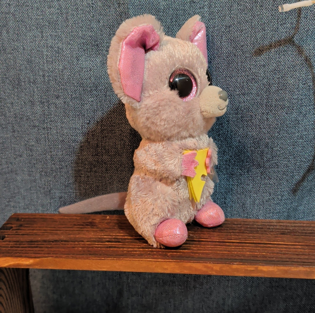 Ty Beanie Boos Squeaker Mouse 6" Plush Sparkle Cheese Kidcore