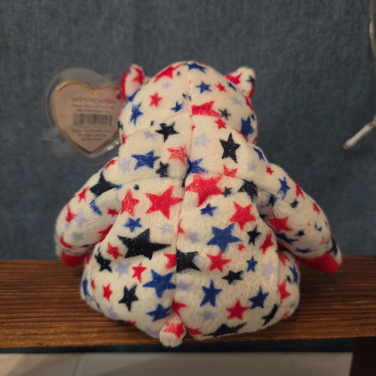 Ty Beanie Baby Red Patriotic Star Bear Plush 2003
