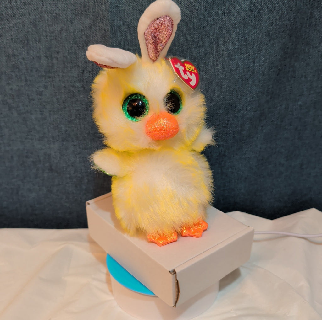 Ty Beanie Boos Coop The Easter Chick Bunny Ears Plush 6" Glitter Eyes NWT