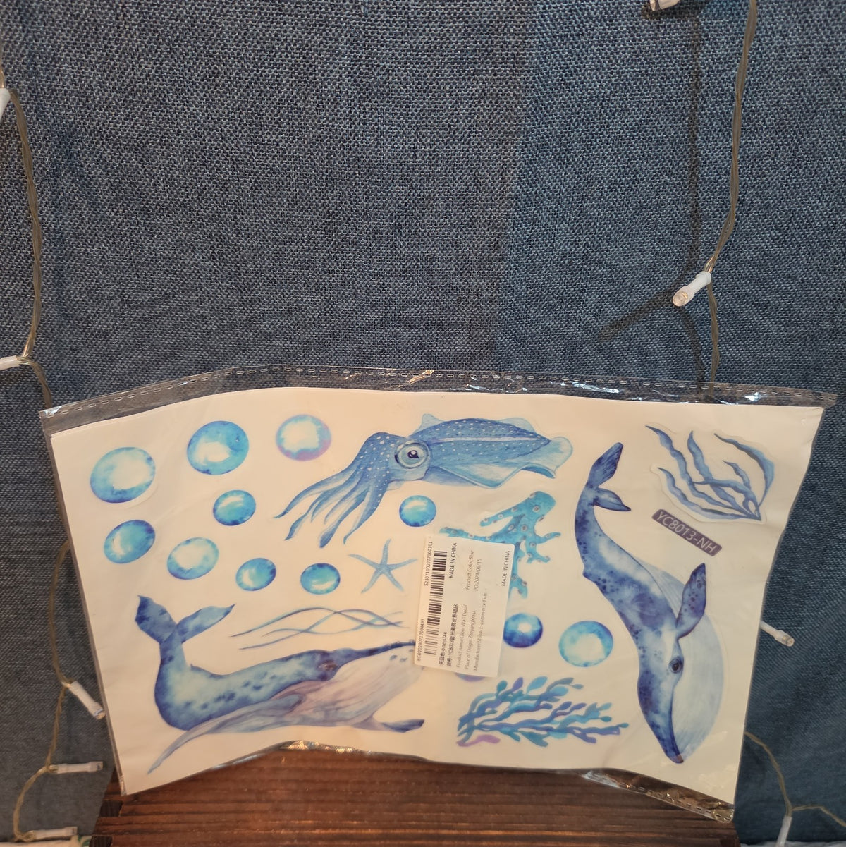 Ocean Marine Glow In Dark Wall Stickers Watercolor