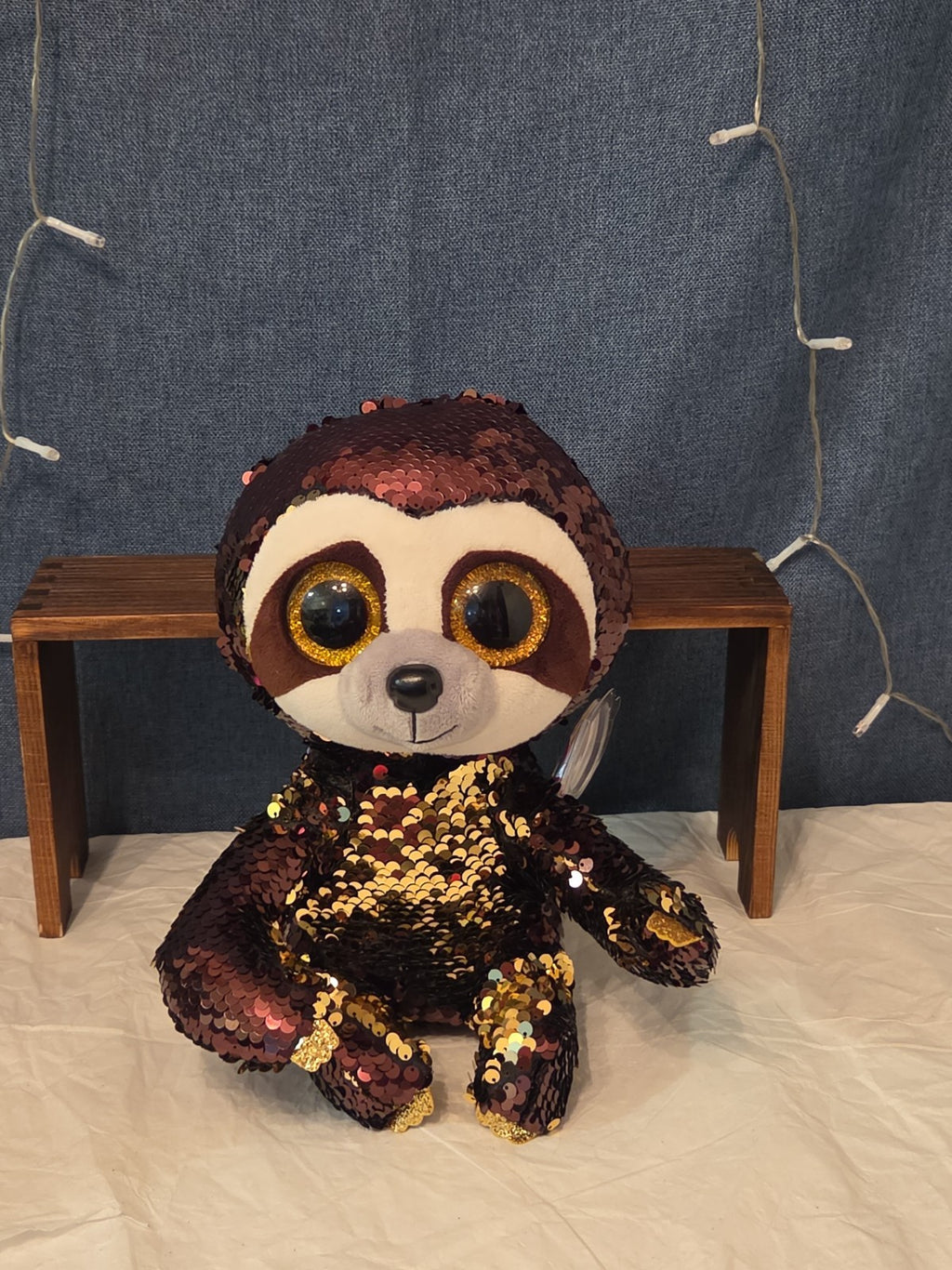 Limited TY Flippables Dangler Sloth 9" Sequin Plush WT