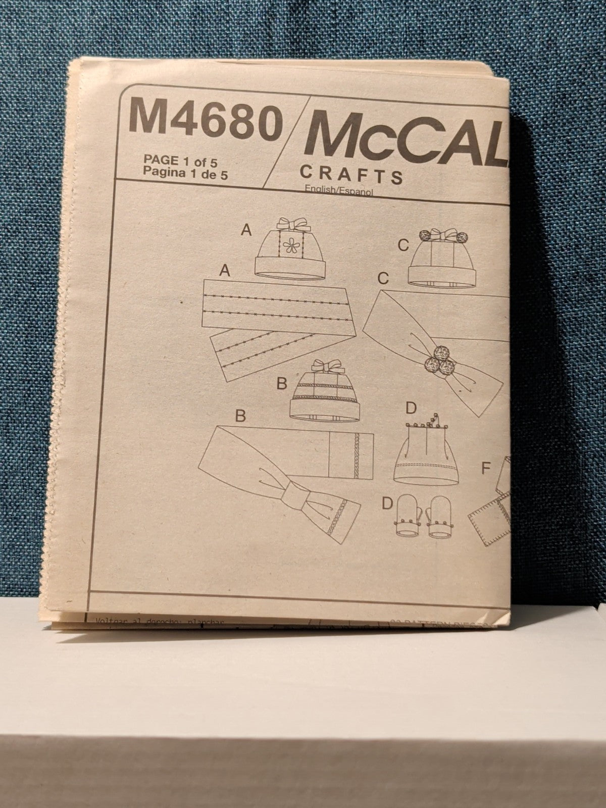McCall’s M4680 Fleece Accessories Pattern Kids’ Hats Scarves Mittens | Uncut '04