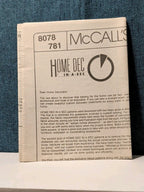 Vintage 1995 McCalls 8078 Home Dec In A Sec Window Treatment Swag Valance UNCUT