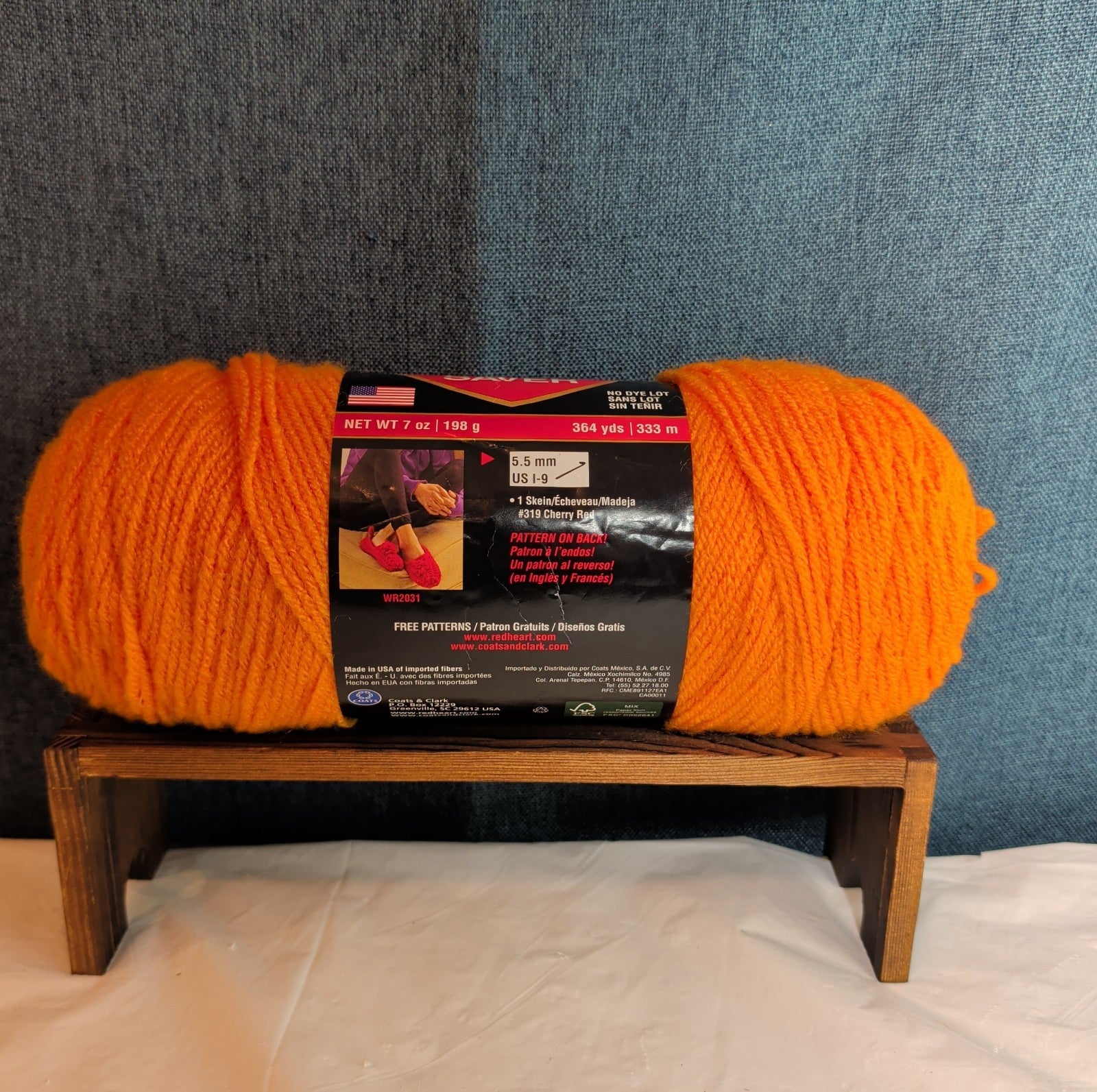 Red Heart Super Saver Pumpkin Orange Acrylic Yarn Cozy Fall NWT E300