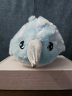 Blue Narwhal Plush Ball Toy 8.25" Inflatable Bouncy Stuffed Animal Sensory Play