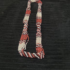 Multi-Strand Seed Bead Twisted Necklace Red Black Boho EUC