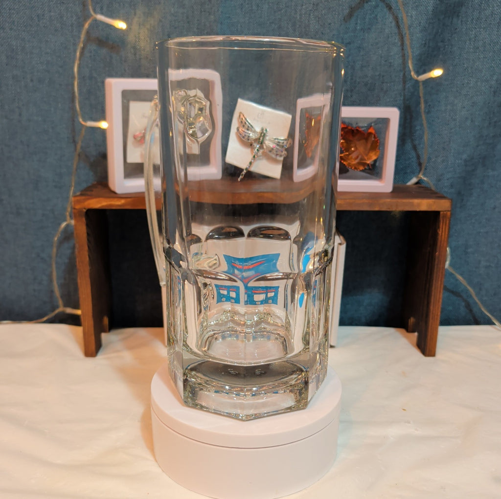 Libbey Gibraltar Super Mug 8-Inch Heavy Glass Beer Stein Vintage
