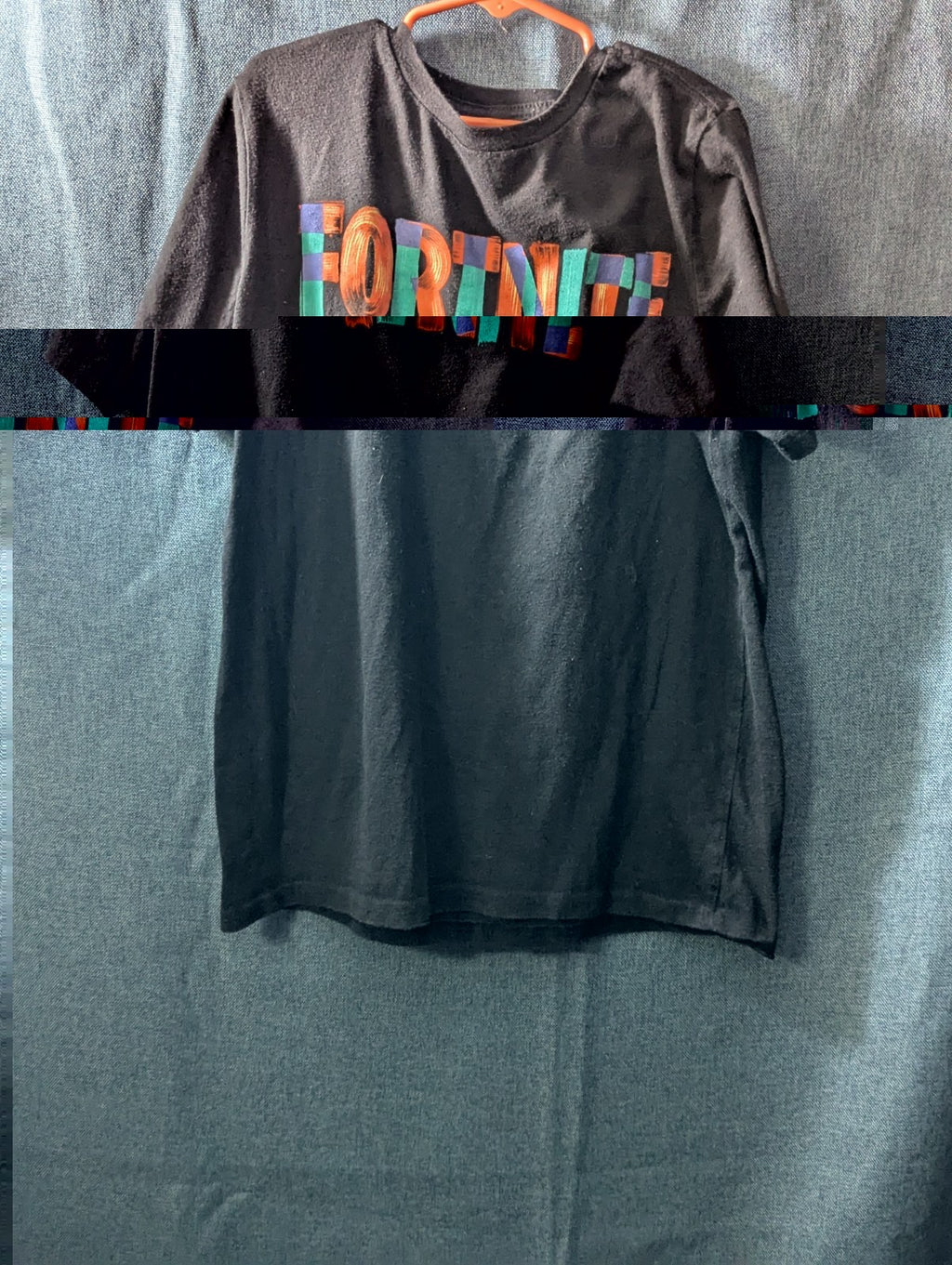 Set Of 2 Fortnite Boys T-Shirts Size L (10-12) Black Graphic Tees Gamer Shirts