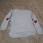 Hatley Girls Reindeer Knit Dress Size 10 Holiday Winter Sparkly Grey
