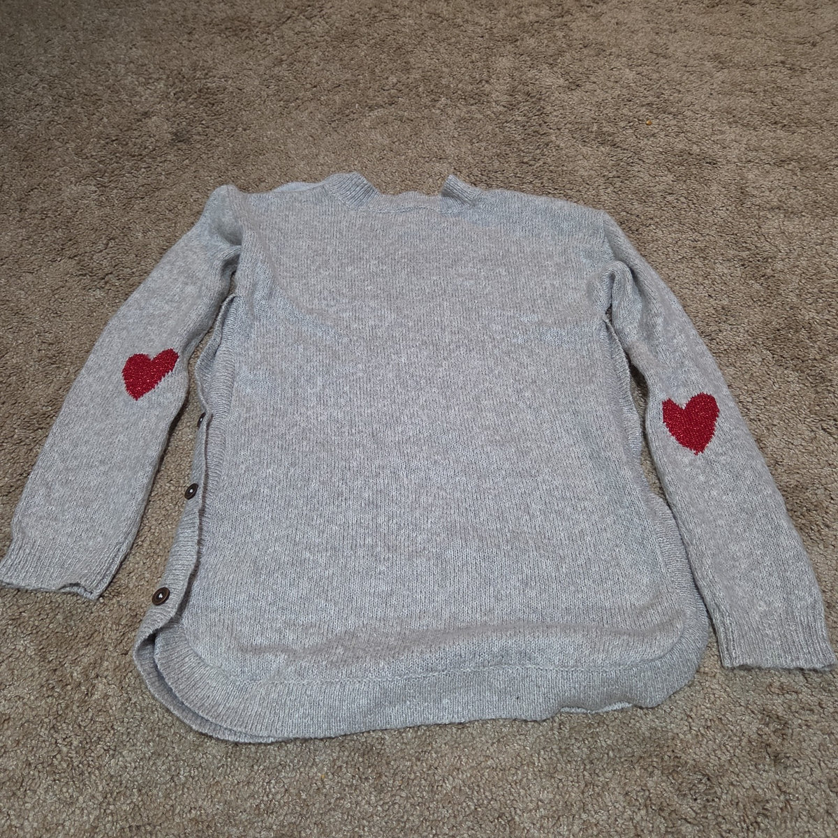 Hatley Girls Reindeer Knit Dress Size 10 Holiday Winter Sparkly Grey