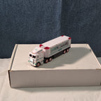 2021 Hess Mini Toy Truck Semi Hauler with Race Car White & Green Collectible