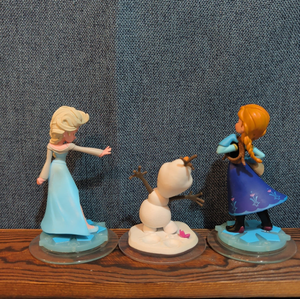 Disney Infinity Frozen 3 Figure Lot Elsa Anna Olaf PVC Loose