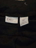 Cato Black Slacks Womens MP Classic Stretch Pull On Pants Comfort