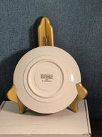 Home Essentials China Saucer Plate White with Gold Rim Individual Replacement