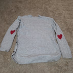 Hatley Girls Reindeer Knit Dress Size 10 Holiday Winter Sparkly Grey