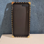 Luxury Trunk Rose Phone Case Gold Rivet Retro Cover
