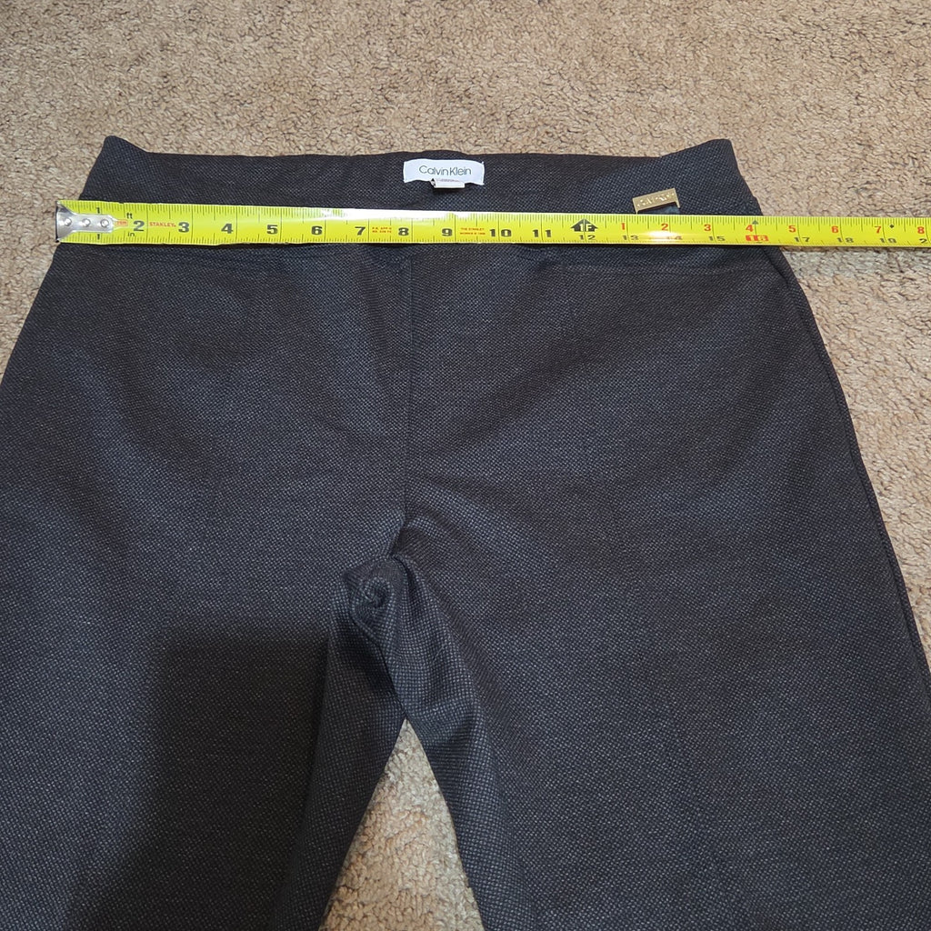 Calvin Klein Pants Womens M Black Slim Fit Ankle Stretch Elastic